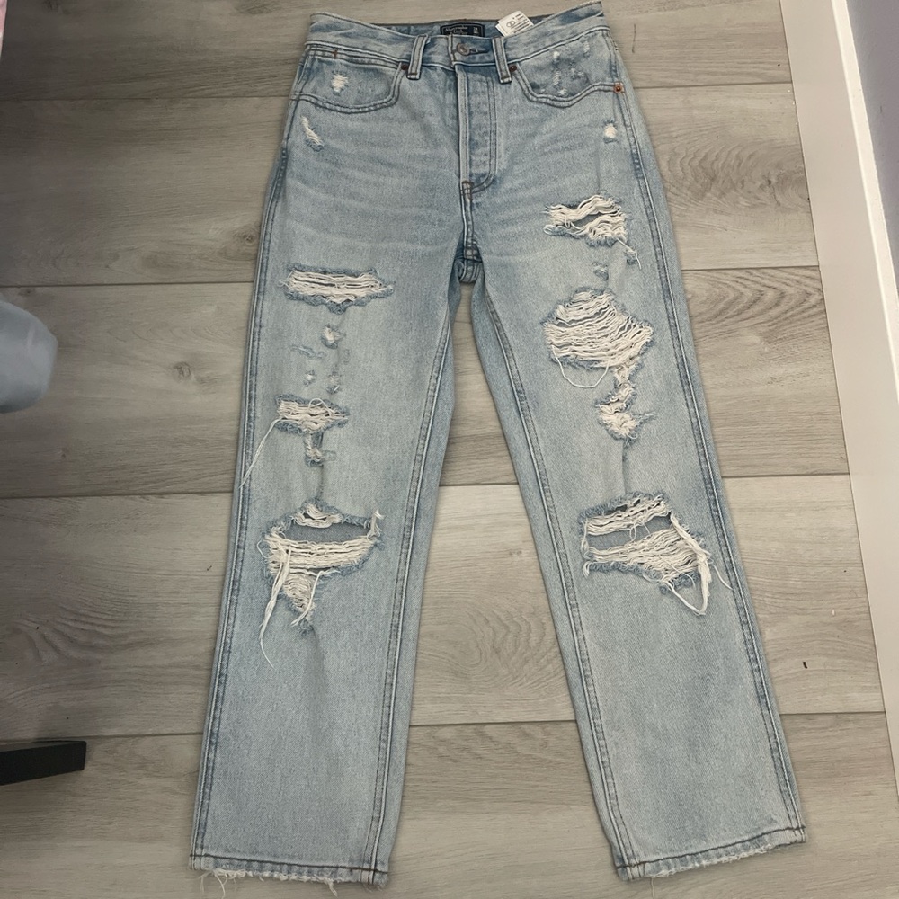 Distressed Light Blue Jeans